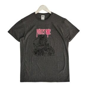 Motley Crue Graphic T-Shirt Mens Medium Delta Heather Charcoal Rock Band Tee